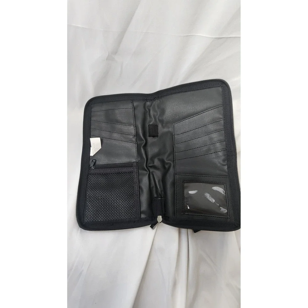 American Tourister Travel Wallet Passport Holder Organizer Black Nylon NWT